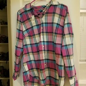 Talbot women's small plaid shirt
